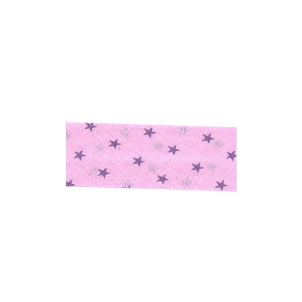 Biais Frou-Frou 20mmx2m Etoiles Parme clair 4808-0-305 petite image