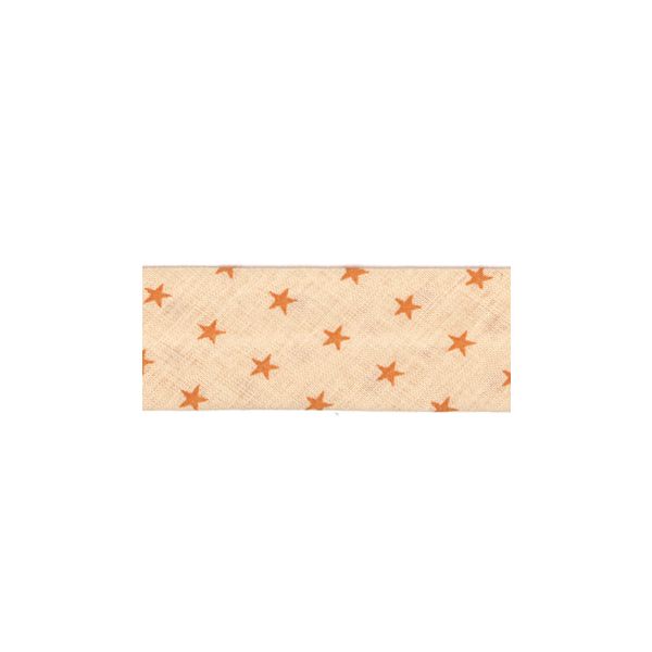 Biais Frou-Frou 20mmx2m Etoiles Saumon 4808-0-309 petite image