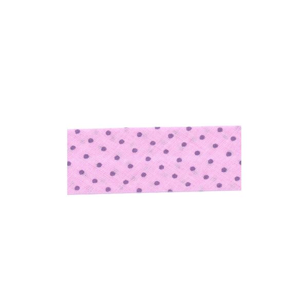 Biais Frou-Frou 20mmx2m Pois Parme clair 4808-0-405 petite image