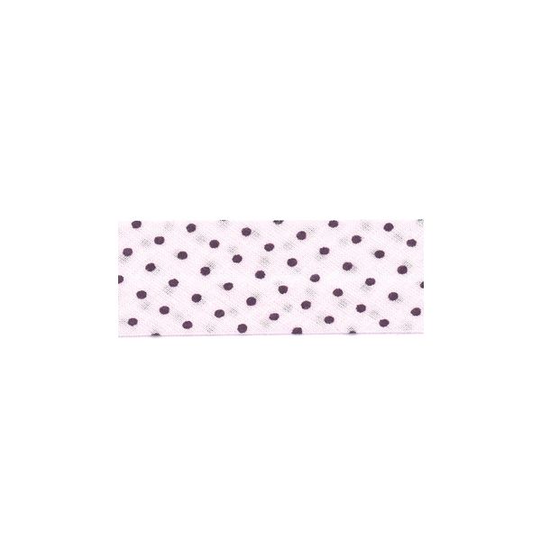 Biais Frou-Frou 20mmx2m Pois Rose clair 4808-0-406 petite image