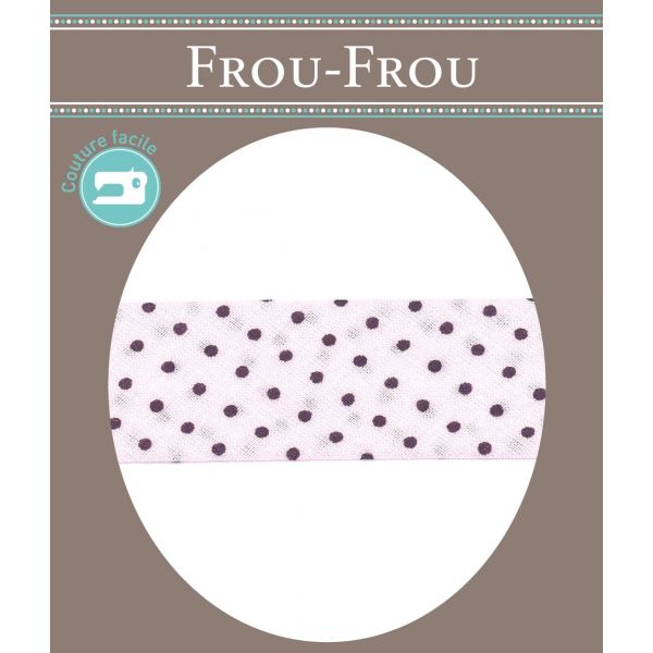 Biais Frou-Frou 20mmx2m Pois Rose clair 4808-0-406 image
