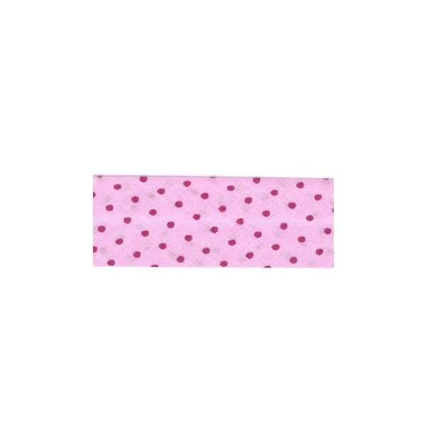 Biais Frou-Frou 20mmx2m Pois Rose 4808-0-407 petite image