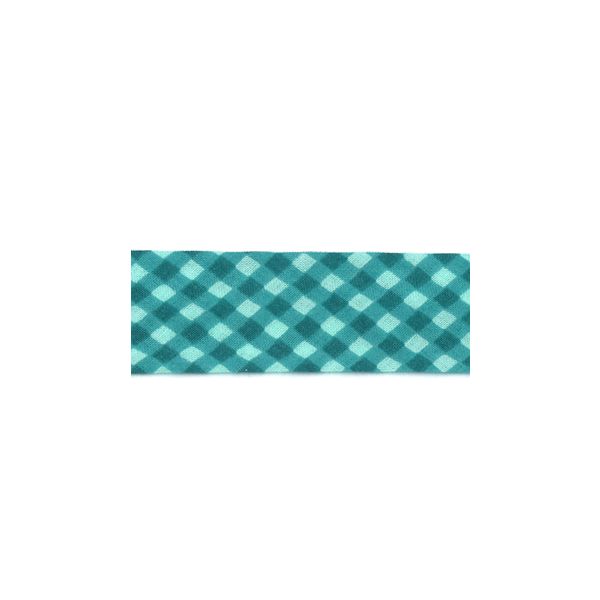 Biais Frou-Frou 20mmx2m Vichy Turquoise foncé 4808-0-511 petite image