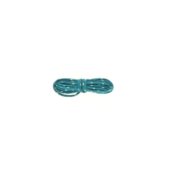 Frou-Frou Cordon Spaghetti 7mmx2m Tissu Etoiles Turquoise foncé 4809-0-111 petite image