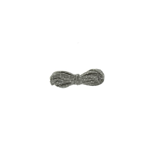 Frou-Frou Cordon Spaghetti 7mmx2m Tissu Pois Taupe 4809-0-201 petite image