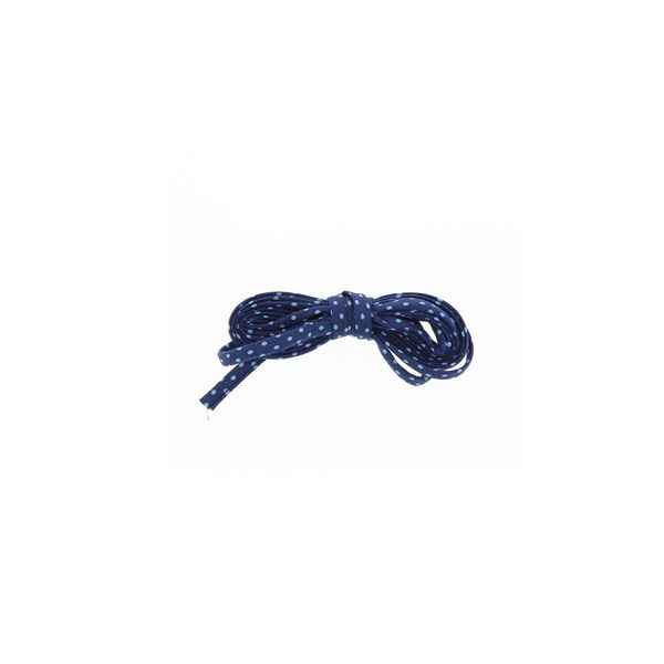 Frou-Frou Cordon Spaghetti 7mmx2m Tissu Pois Bleu foncé 4809-0-210 petite image
