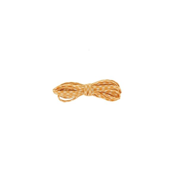 Frou-Frou Cordon Spaghetti 7mmx2m Tissu Vichy Orange 4809-0-509 petite image