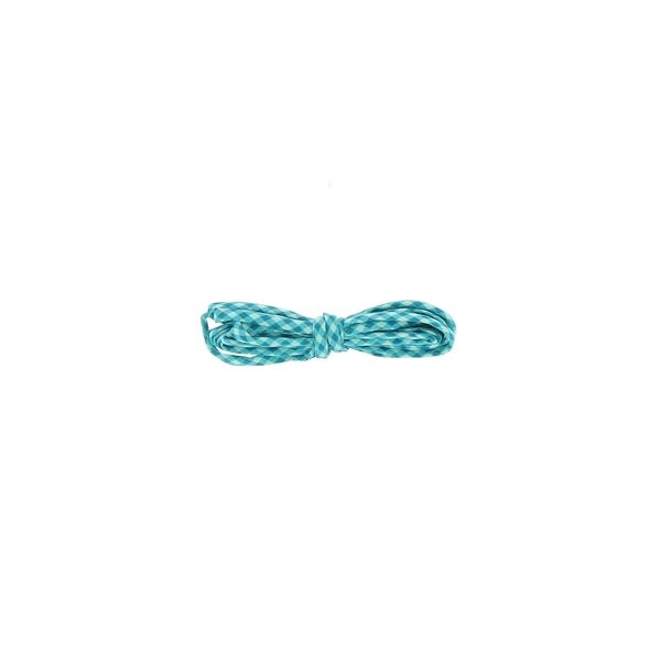 Frou-Frou Cordon Spaghetti 7mmx2m Tissu Vichy Turquoise foncé 4809-0-511 petite image