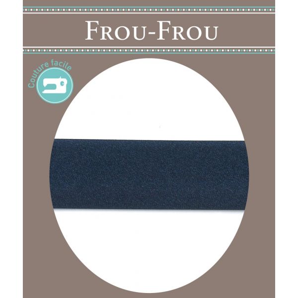 Biais Satin Uni Frou-Frou 20mm  Bleu marine 4909-20-22 image