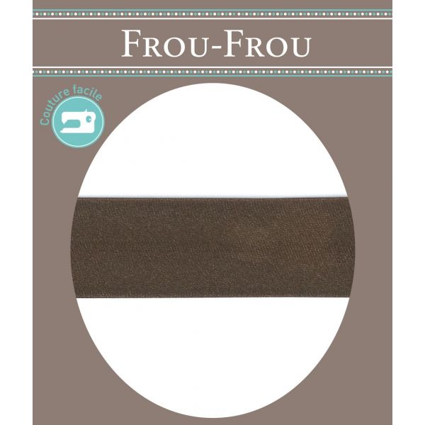 Biais Satin Uni Frou-Frou 20mm  Chocolat 4909-20-43 image