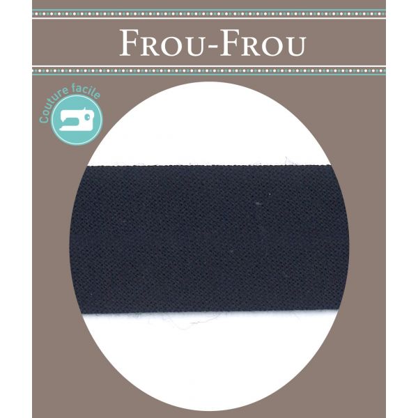 Biais Coton Uni Replié  20mm Frou-Frou Bleu Marine 4921-20-22 image