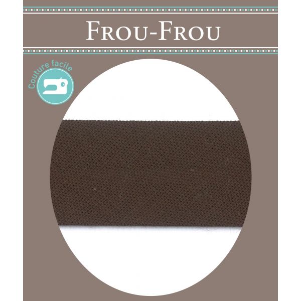 Biais Coton Uni Replié  20mm Frou-Frou Kaki 4921-20-41 image