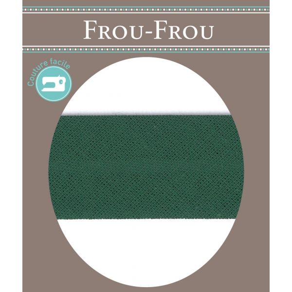 Biais Coton Uni Replié  20mm Frou-Frou  Vert 4921-20-462 image