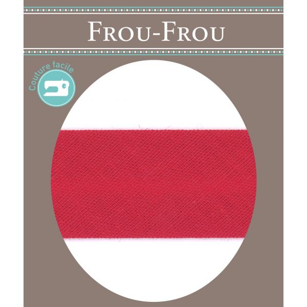 Biais Coton Uni Replié  20mm Frou-Frou  Framboise 4921-20-76 image