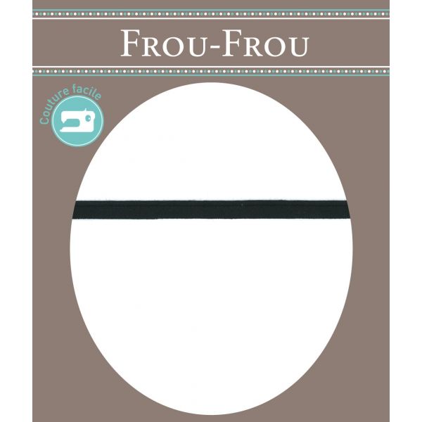 Passepoil Polycoton Uni 2mm Frou-Frou  Noir 4926-2-1 image
