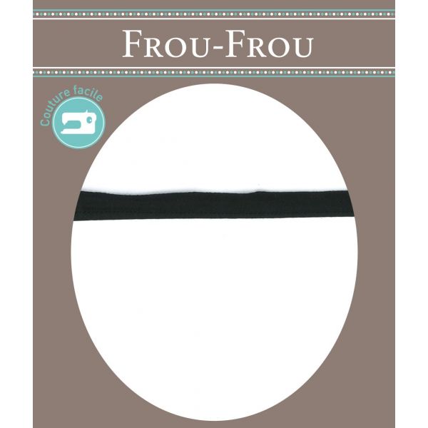 Passepoil Polycoton Uni 5mm Frou-Frou  Noir 4927-5-1 image