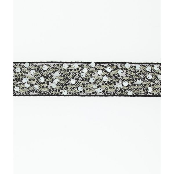 Ruban sequins paillettes 42mm Noir 4956-40-1 image