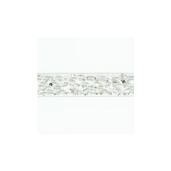 Ruban sequins paillettes 42mm Argent 4956-40-2 image