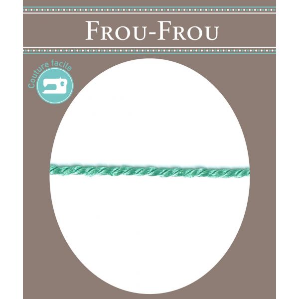 Frou-Frou Cordelière Rayonne 2mm Unis Vert menthe 4971-0-24 image