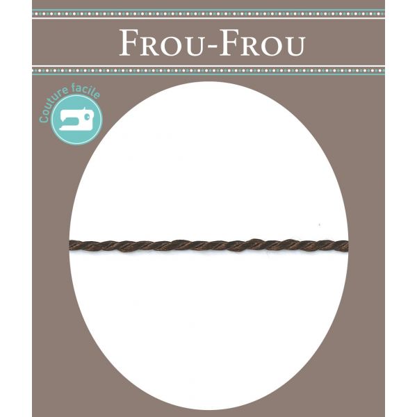 Frou-Frou Cordelière Rayonne 2mm Unis Chocolat 4971-0-27 image