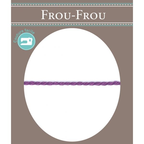 Frou-Frou Cordelière Rayonne 2mm Unis Orchidée 4971-0-47 image