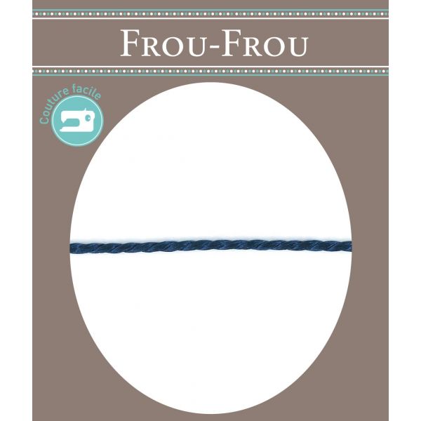 Frou-Frou Cordelière Rayonne 2mm Unis Bleu foncé 4971-0-5 image