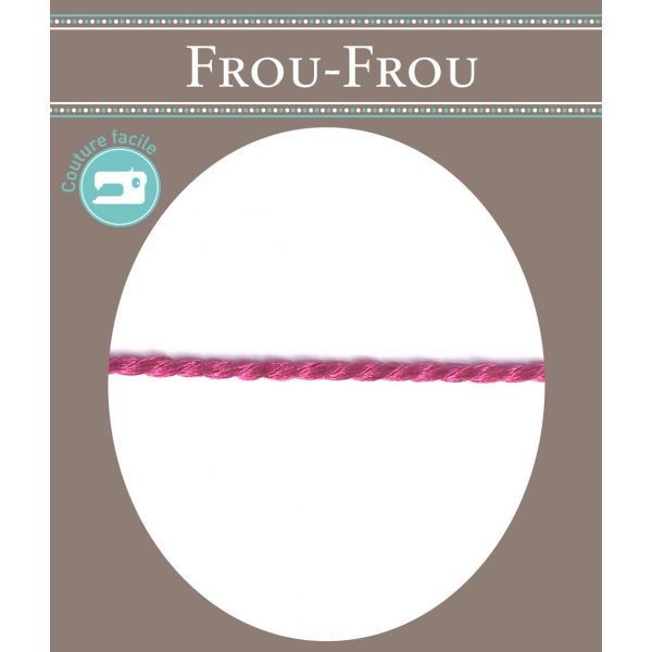 Frou-Frou Cordelière Rayonne 2mm Unis Rose Camélia 4971-0-61 image