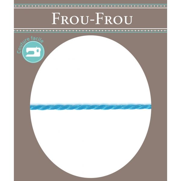 Frou-Frou Cordelière Rayonne 2mm Unis Turquoise 4971-0-7 image