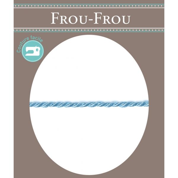 Frou-Frou Cordelière Rayonne 2mm Unis Bleu layette 4971-0-8 image