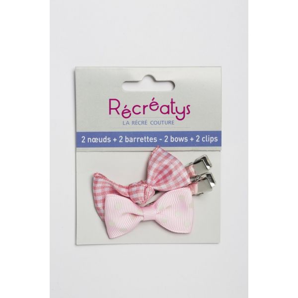 SACHET DE 2 NOEUDS BARRETTES RECREATYS 5x2