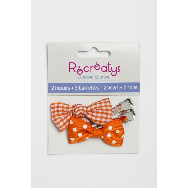 SACHET DE 2 NOEUDS BARRETTES RECREATYS 5x2