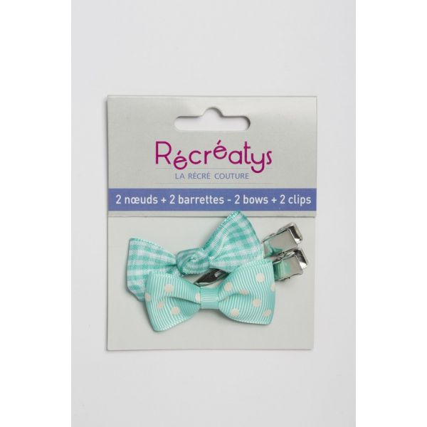 SACHET DE 2 NOEUDS BARRETTES RECREATYS 5x2