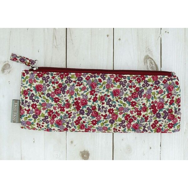 Trousse Fleuri Bordeaux glamour petites fleurs 10207-0-13 image