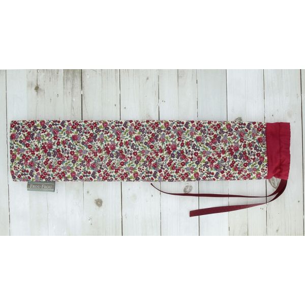 Pochon couture Fleuri Bordeaux glamour petites fleurs 10202-0-13 image