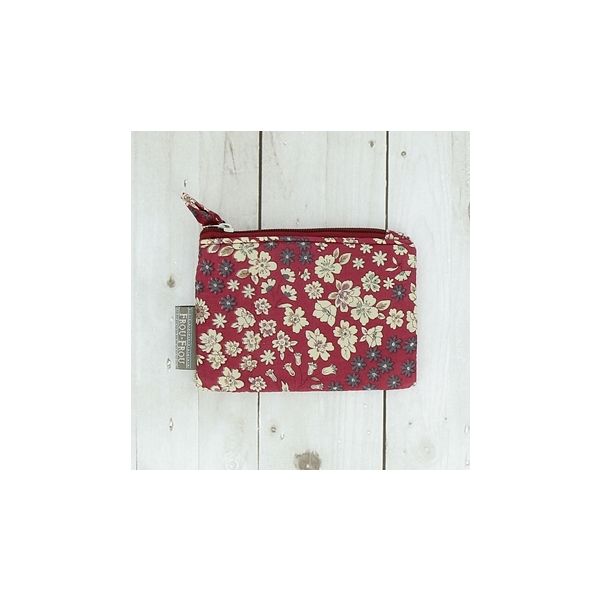 Porte monnaie Fleuri Bordeaux glamour 10206-0-21 petite image