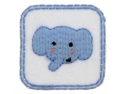 THERMOCOLLANT Éléphant Bleu 3.5x3.5cm Collection Doudous 