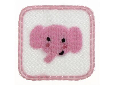 THERMOCOLLANT Éléphant Rose 3.5x3.5cm Collection Doudous