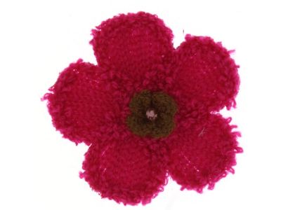 THERMOCOLLANT RECREATYS Collection Florale Fleur tricot Rouge marron