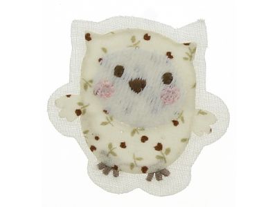 THERMOCOLLANT Chouette Jaune 4x4cm Collection Doudous