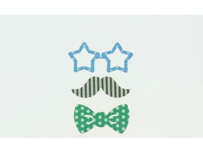 THERMOCOLLANT RECREATYS Collection Moustache Lunette Etoiles Bleues