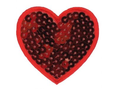 THERMOCOLLANT RECREATYS Collection Girly Coeur Sequins rouges