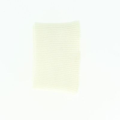 Bord Côte tricot Bande tubulaire double 35x8cm blanc cassé écru