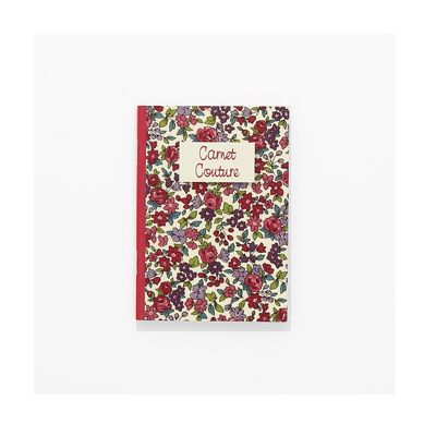 Carnet Couture Fleuri Bordeaux petites fleurs
