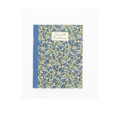 Carnet Couture Fleuri Bleu foncé