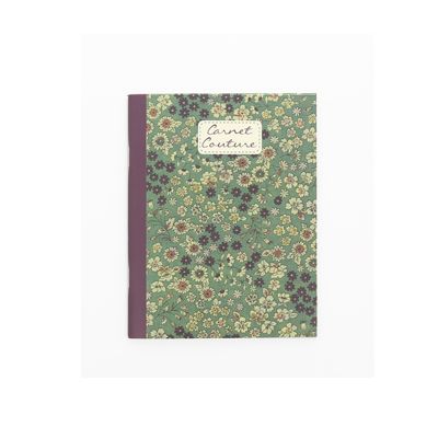 Carnet Couture Fleuri Vert Eucalyptus