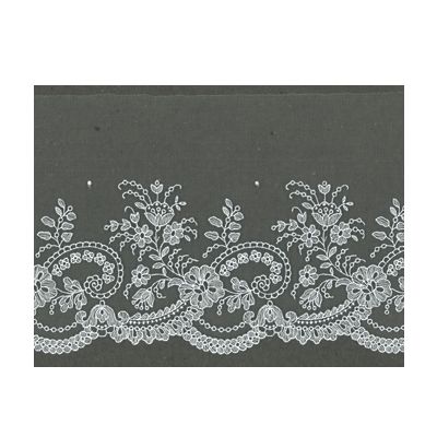 Dentelle Tulle Polyester Frou-Frou 170mm Tulle Blanc - PRIX AU METRE