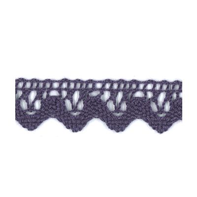 Dentelle Galon Coton Frou-Frou 12mm Myrtille - PRIX AU METRE