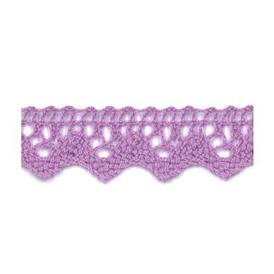 Dentelle Galon Coton Frou-Frou 12mm Violet clair - PRIX AU METRE
