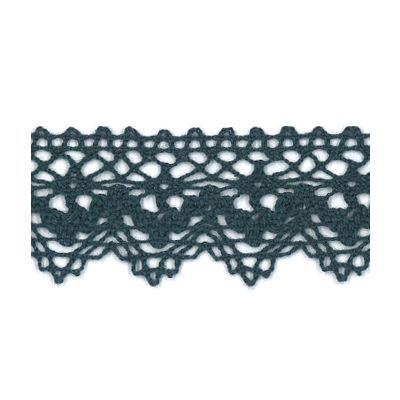 Dentelle Galon Coton Frou-Frou 25mm Gris foncé - PRIX AU METRE