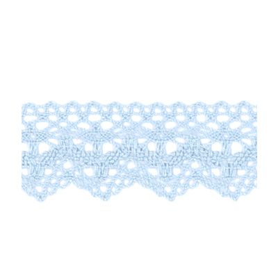 Dentelle Galon Coton Frou-Frou 25mm Bleu layette - PRIX AU METRE